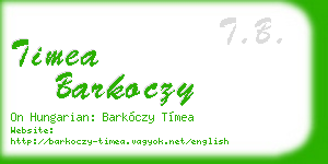 timea barkoczy business card